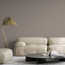 Blush beige wallpaper with a small-scale linen weave pattern, providing a fabric-like texture that reduces visual clutter. Ideal for bedrooms or living spaces seeking a serene backdrop. Made in the USA with easy application options for decorators and designers.