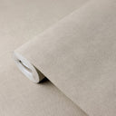 Beige linen plaster texture wallpaper with a refined weave and subtle plaster overlay, ideal for bedrooms seeking a calming, tactile backdrop.