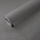 Blue-gray linen texture wallpaper features a woven grid of pale slate and mid-gray threads. The small-scale crosshatch pattern mimics fabric weave, creating a calming, contemporary feel. Ideal for offices or bedrooms, it requires wallpaper adhesive for a structured, neutral backdrop.