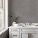 Close-up of raffia texture with fine charcoal grid and subtle tonal depth, perfect for adding a natural element to corridors or commercial spaces seeking understated elegance.