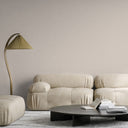 Linen texture wallpaper in light greige, with a crisp weave for a subtle, natural aesthetic in any room.