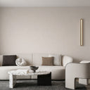 Elegant light beige wallpaper with a vertical shimmer plaster texture, ideal for creating a sophisticated, luminous home decor.