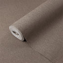 Taupe linen texture wallpaper with medium-scale weave, creating a versatile neutral tone for accent walls in modern interiors. Ideal for creating a subtle backdrop in living rooms or bedrooms seeking quiet sophistication.