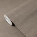 Brown linen plaster texture wallpaper featuring a tight weave with fine granular surface, ideal for creating a continuous neutral backdrop in corridors or offices. The subtle, tactile interest offers a durable and understated design.