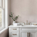 Warm taupe wallpaper with linen-plaster texture, offering a tactile feel and subtle depth for bedrooms.