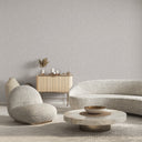 Elegant light gray tweed wallpaper with a neutral speckled effect, providing a textile-like finish for understated home decor.