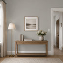 Low-profile textured wallpaper in oyster gray, offering a fabric-like appearance. Suitable for modern home decor, enhancing study and hallway aesthetics.