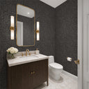 Dark gray wallpaper with mica-speckled texture, perfect for creating a visual dense and tactile surface in contemporary spaces.