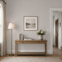 Warm beige natural linen wallpaper, ideal for creating a serene, textured atmosphere in bedrooms or living spaces.