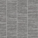 Close-up of the gray grasscloth wallpaper's stacked linear weave, offering a deeply embossed texture for architectural presence in study alcoves and restaurant zones.