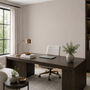 Light beige wallpaper with vertical hairline striations, offering a refined texture that reads like fabric—a perfect choice for creating a serene environment.