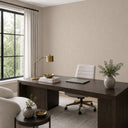 Beige vertical shimmer plaster wallpaper with a brushed, slightly reflective surface and medium-scale texture. A whisper of shimmer over warm beige tones creates an elegant backdrop for feature walls and transitional rooms. Wallpaper requires adhesive.