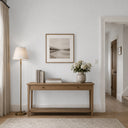 Linen plaster hybrid wallpaper in light beige, showcasing gentle irregular marks and a woven texture. The matte finish and neutral tones make it suitable for creating a calming, quiet atmosphere in bedrooms or home libraries.