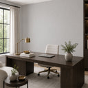 Light gray wallpaper with vertical brush strokes, matte finish, perfect for a contemporary room or workspace backdrop.