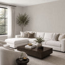 Natural fiber-inspired gray raffia wallpaper, providing a textured, earthy backdrop for coastal or modern home designs.
