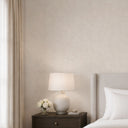 Linen plaster texture in beige with a neutral color palette, suited for creating a calming atmosphere in bedrooms or studies.