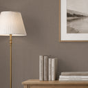 Warm and cool taupe undertones with a fabric-like texture, perfect for full-room applications in commercial receptions or home offices.