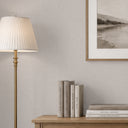 Natural linen wallpaper with a small-scale weave, perfect for adding warmth and texture to serene environments.