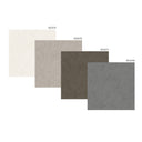 Color chart infographic: 18 swatches of the available wallpaper colors, ranging from light cream and beige through taupe, greige and soft pink to charcoal gray, each labeled with its color code.